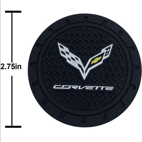 Corvette Car Cup Holder Coasters set of 2 NWT - Picture 4 of 10